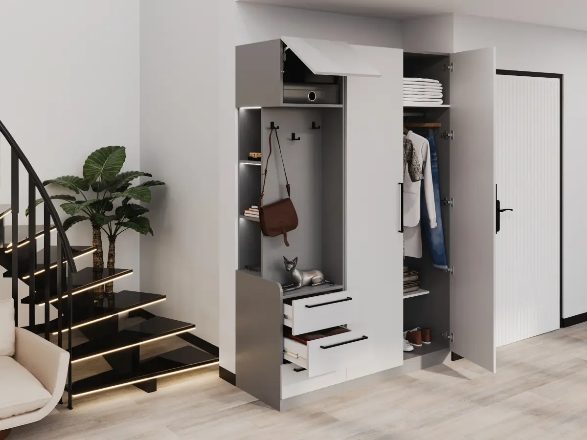 Antreu Bayro Serenity 1500x2200x518 left (Light Grey/Asphalt Grey)