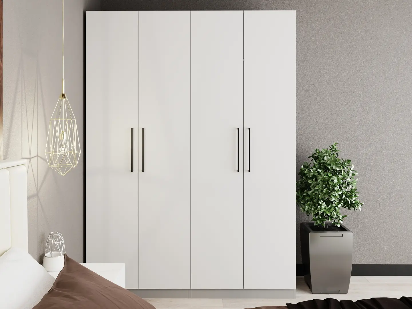 Dulap Bayro Serenity 160x220x52 (Light Grey/Asphalt Grey)