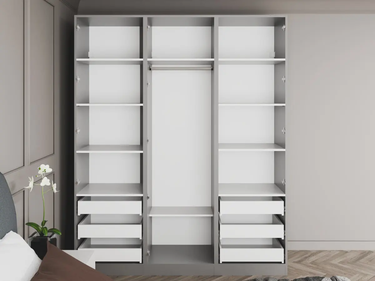 Dulap Bayro Serenity 1800x2200x518 (Light Grey/Asphalt Grey)