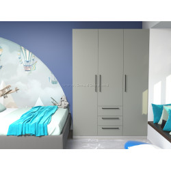 Шкаф Bayro Serenity 3 ящика 150x220x52 (Trend Grey/Asphalt Grey)