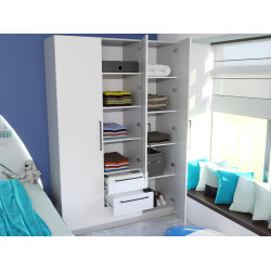 Шкаф Bayro Serenity 3 ящика 150x220x52 (White/Asphalt Grey) Thumb