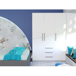 Шкаф Bayro Serenity 3 ящика 150x220x52 (White/Asphalt Grey)