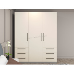 Dulap Bayro Serenity 6 sertare 180x220x52 (Light Cream/Asphalt Grey)