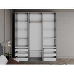 Шкаф Bayro Serenity 6 ящиков 180x220x52 (Trend Grey/Asphalt Grey) Thumb