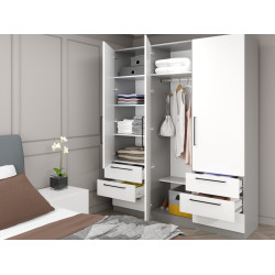 Dulap Bayro Serenity 6 sertare 180x220x52 (White/Asphalt Grey) Thumb