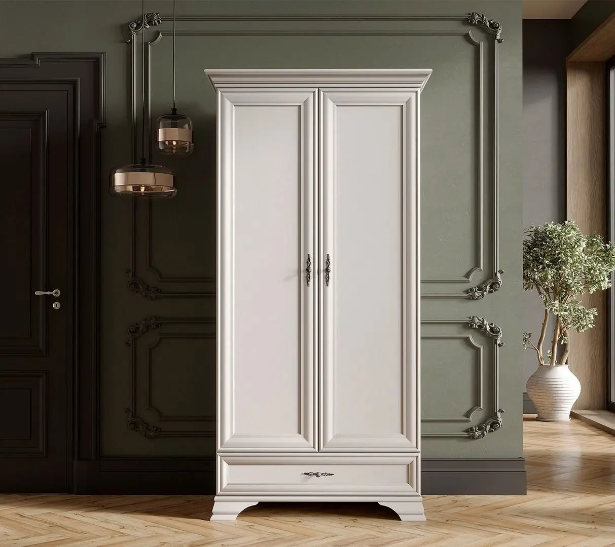 Dulap Gerbor Kentuki SZF2D1S(N) (Alpine White)