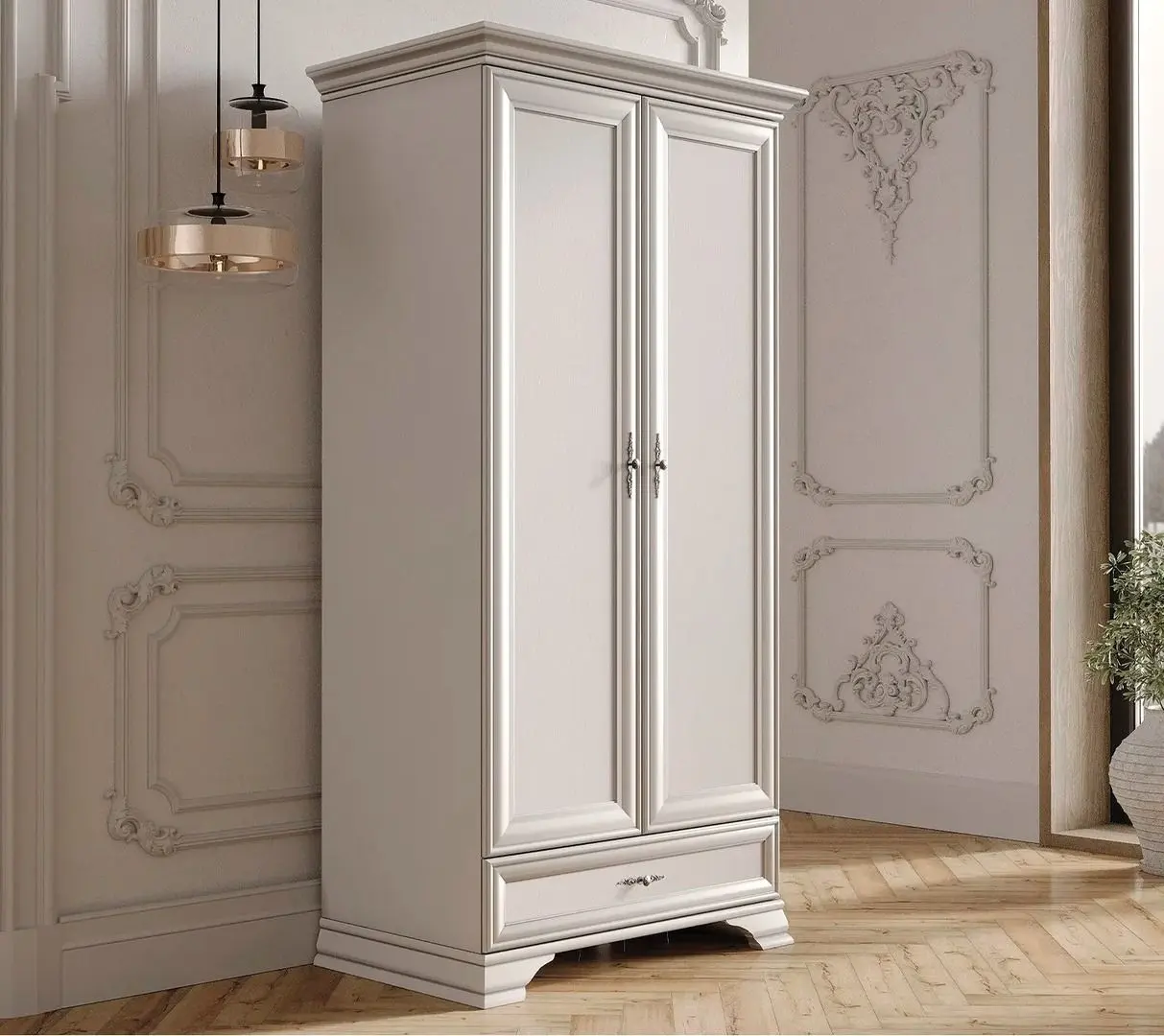 Dulap Gerbor Kentuki SZF2D1S(N) (Alpine White)