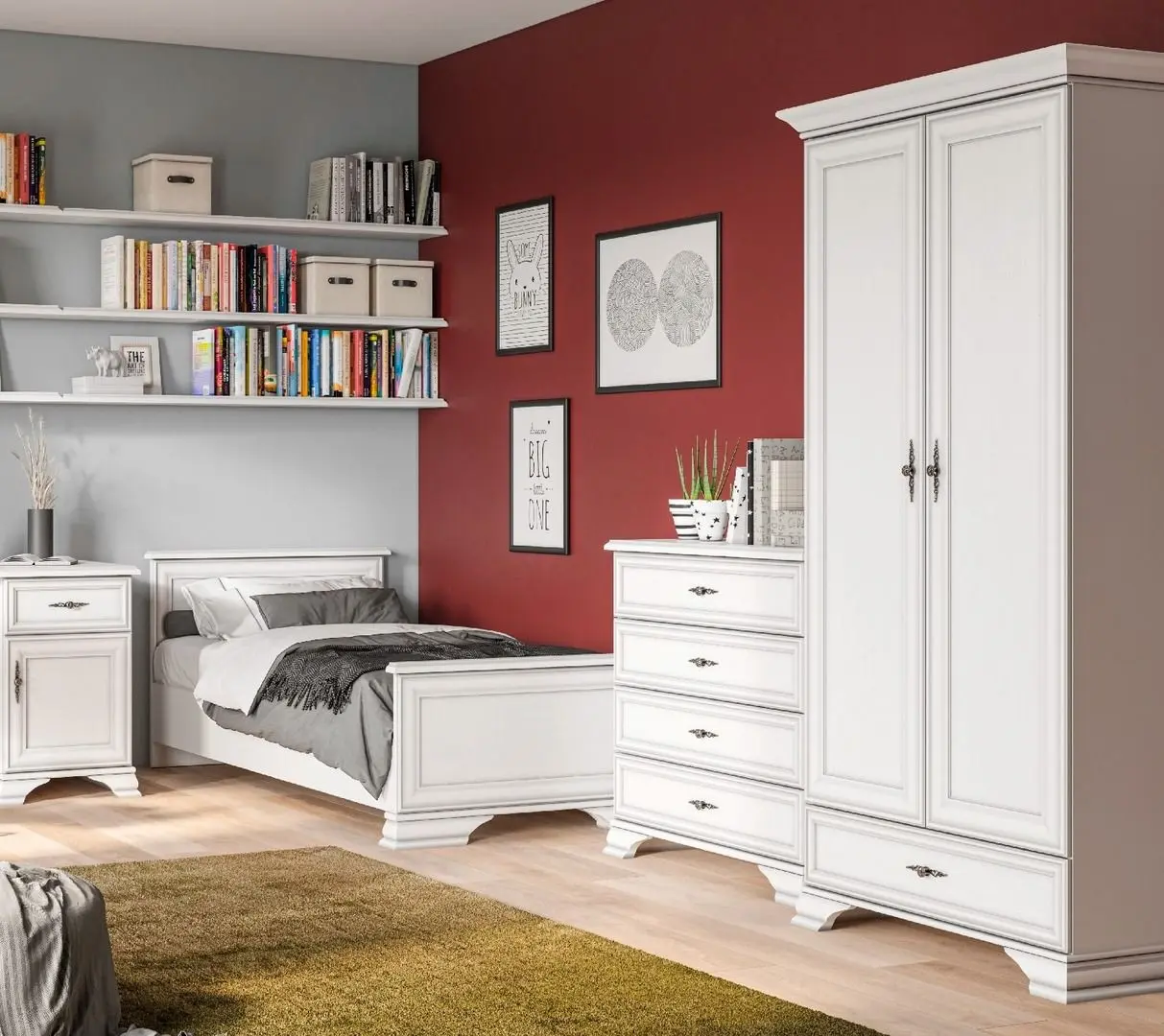 Dulap Gerbor Kentuki SZF2D1S(N) (Alpine White)