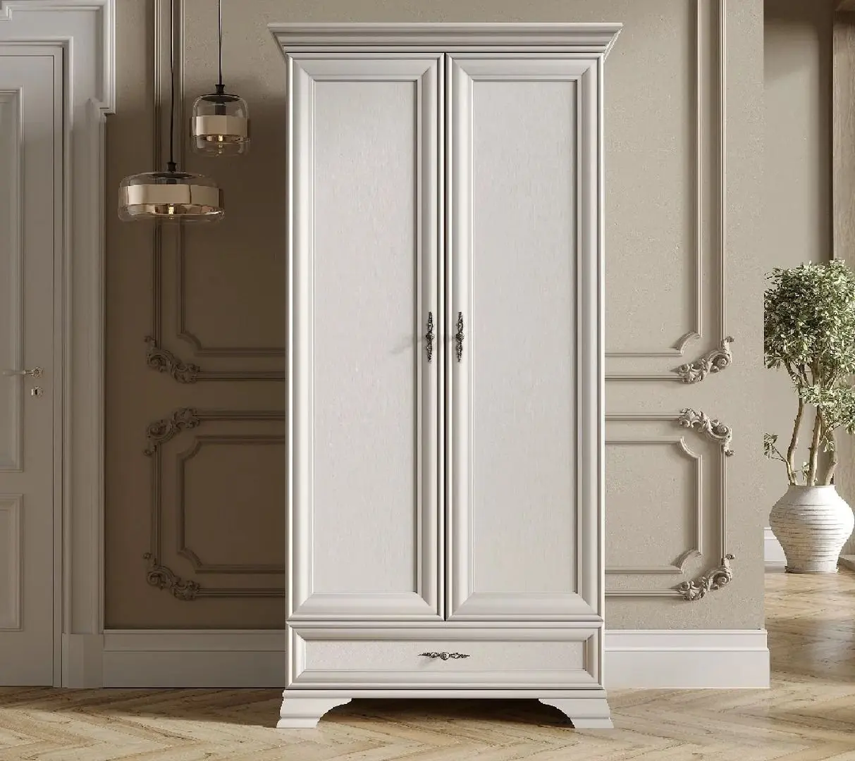 Dulap Gerbor Kentuki SZF2D1S(N) (Alpine White)