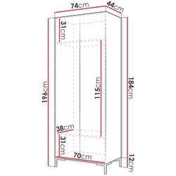 Dulap Mirjan24 Frunofta/Zilion cu oglinda (Craft Oak) Thumb