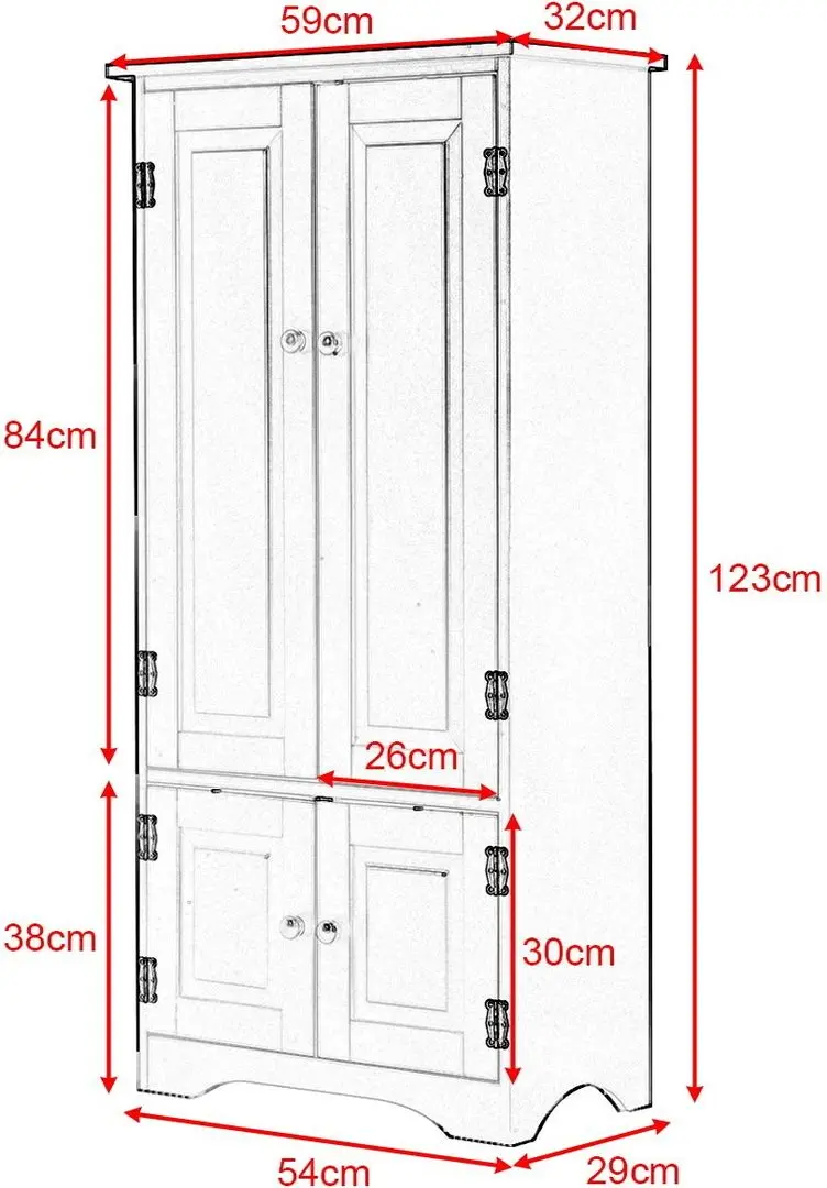 Dulap Costway JZ10009WH (Cream White) - 7