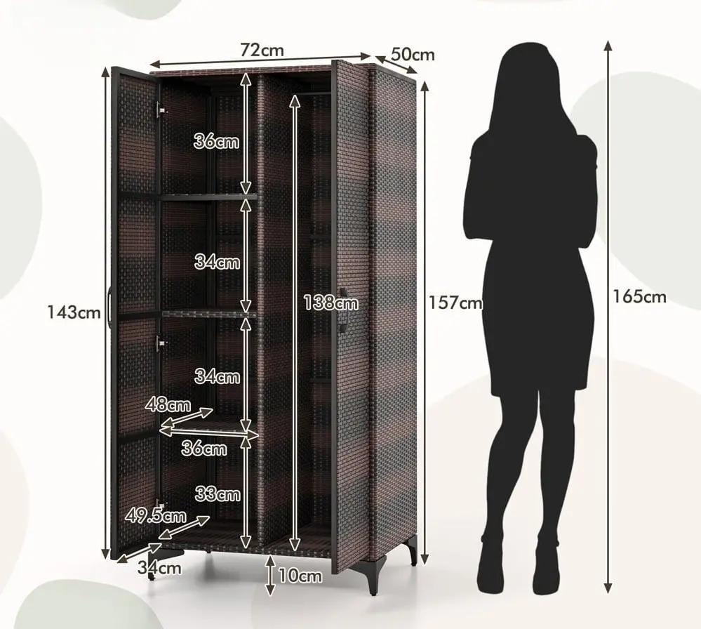 Dulap Costway JZ10260CF (Brown)