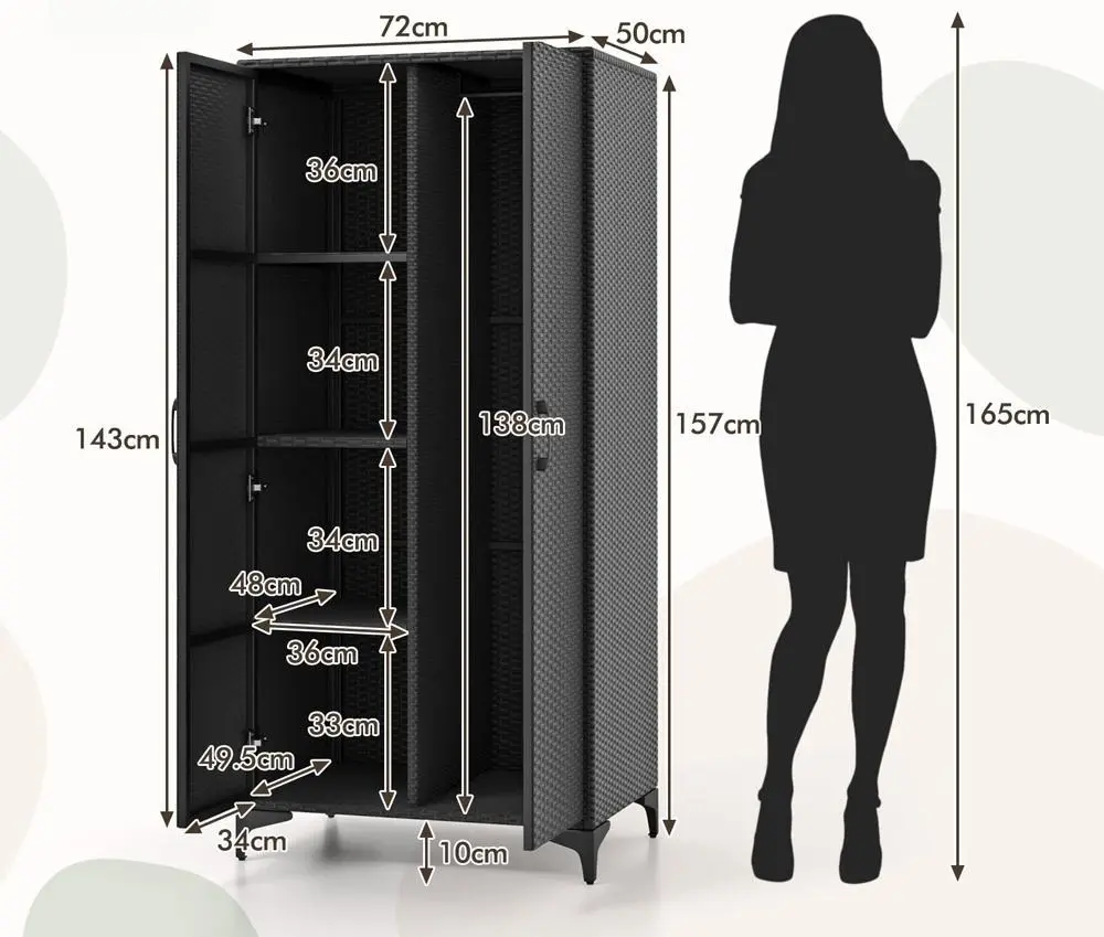 Dulap Costway JZ10260DK (Black)
