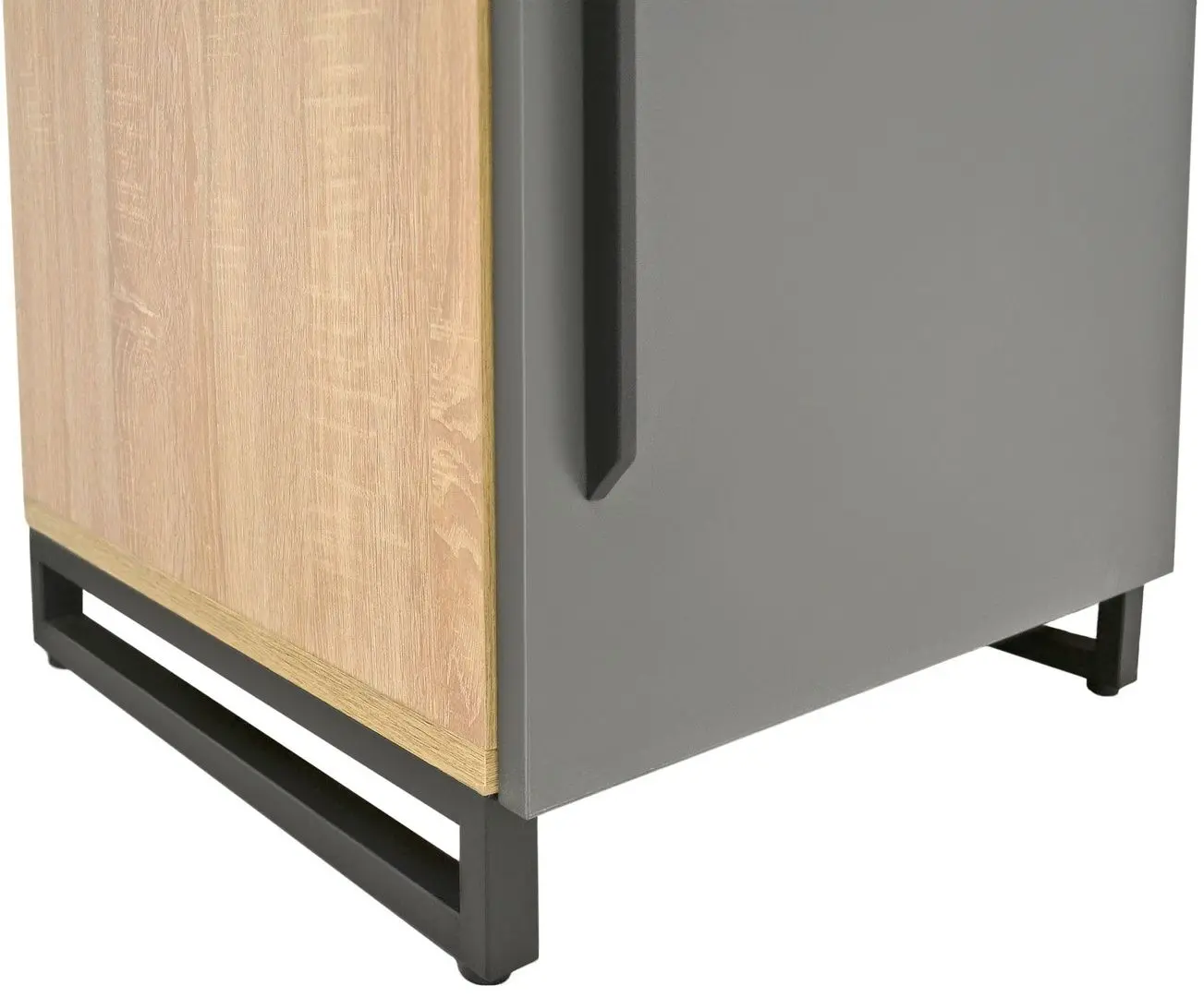 Dulap DP 60x210x52 haine/bara (Wood/Gray/Black)