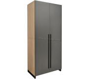 Dulap DP 90x210x52 haine/rafturi (Wood/Gray/Black)