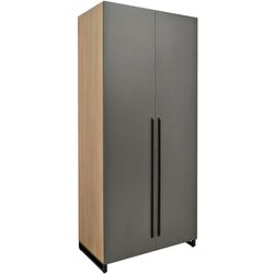 Dulap DP 90x210x52 haine/rafturi (Wood/Gray/Black)