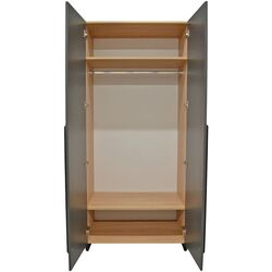 Dulap DP 90x210x52 haine/bara (Wood/Gray/Black) Thumb