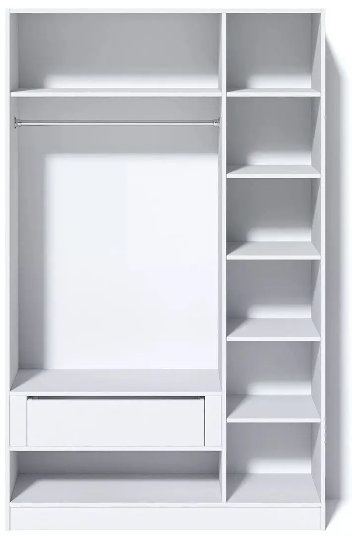 Dulap Fabrik Home Hardy 1350 3U (White/White Gloss)