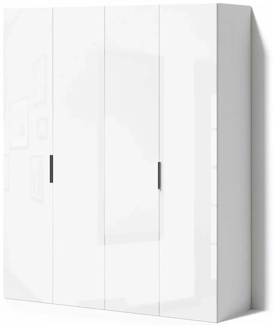 Шкаф Fabrik Home Hardy 1800 4Д (Белый/Белый Глянец)