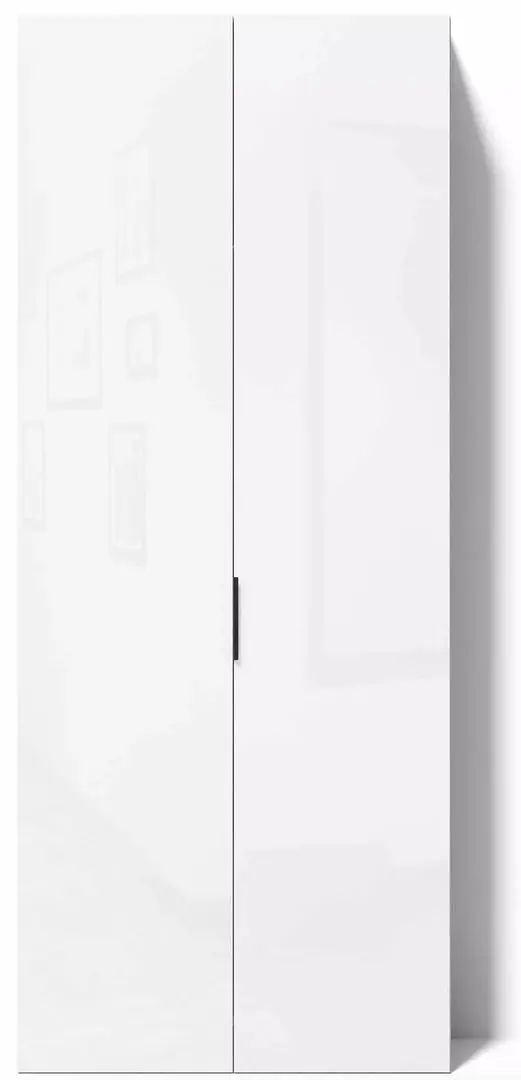 Шкаф Fabrik Home Hardy 900 2Д (Белый/Белый Глянец)