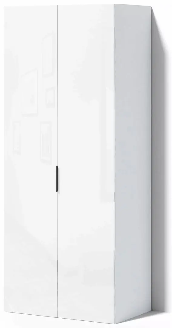 Шкаф Fabrik Home Hardy 900 2Д (Белый/Белый Глянец)