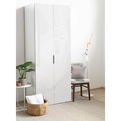 Шкаф Fabrik Home Hardy 900 2Д (Белый/Белый Глянец)