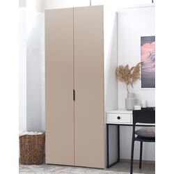 Шкаф Fabrik Home Hardy 900 2Д (Белый/Глиняный Серый)