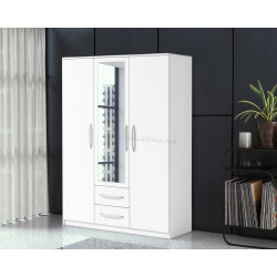 Шкаф Fabrik Home Linia 1 с зеркалом 120x200x50 (Ясень Белый)