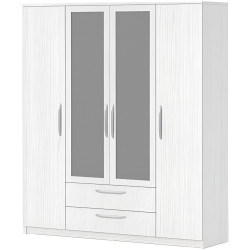 Dulap Fabrik Home Linia 1 cu oglinda 160x200x50 (Ash White) Thumb