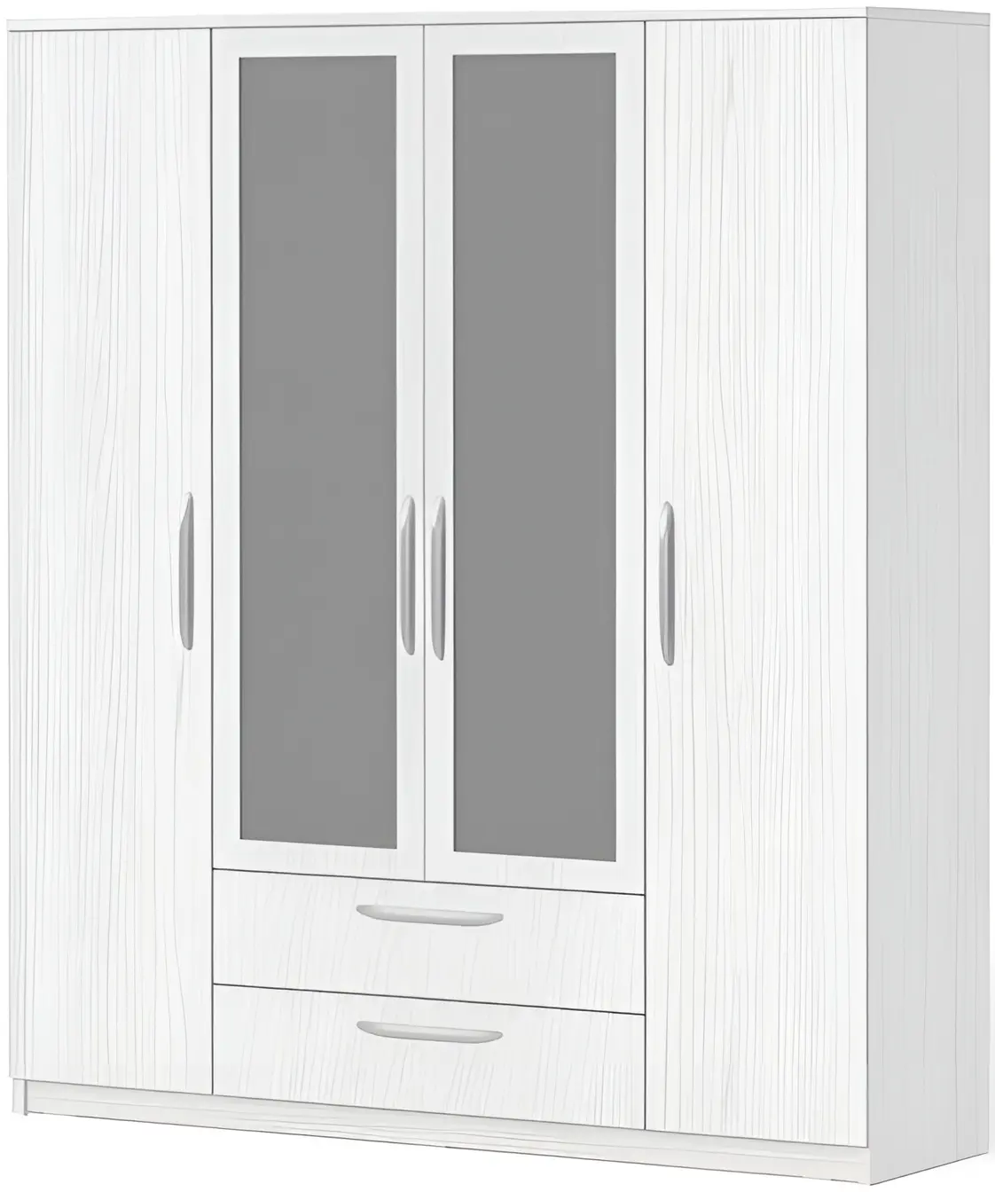 Dulap Fabrik Home Linia 1 cu oglinda 160x200x50 (Ash White)