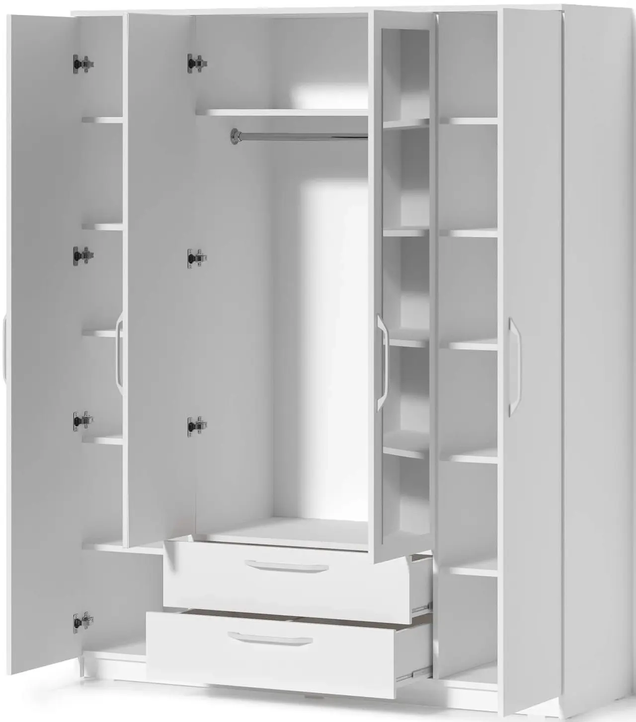 Dulap Fabrik Home Linia 1 cu oglinda 160x200x50 (Ash White)