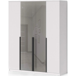 Dulap Fabrik Home Linia cu oglinzi lungi 160x200x50 (Ash White) Thumb