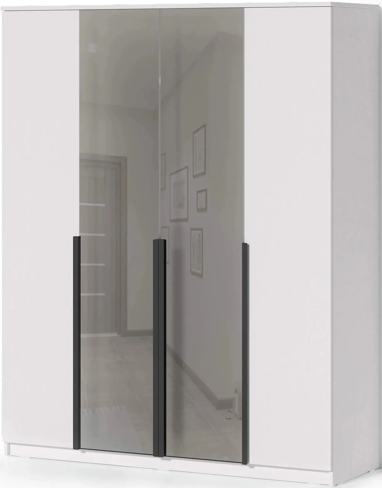 Dulap Fabrik Home Linia cu oglinzi lungi 160x200x50 (Ash White)