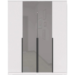 Dulap Fabrik Home Linia cu oglinzi lungi 160x200x50 (Ash White) Thumb