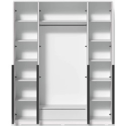 Dulap Fabrik Home Linia cu oglinzi lungi 160x200x50 (Ash White) Thumb