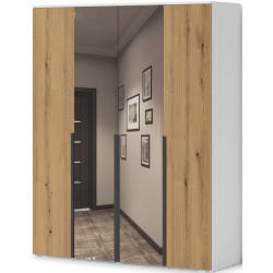 Dulap Fabrik Home Linia cu oglinzi lungi 160x200x50 (Ash White/Ewok Oak) Thumb