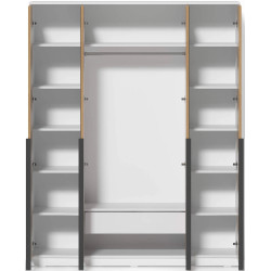 Dulap Fabrik Home Linia cu oglinzi lungi 160x200x50 (Ash White/Ewok Oak) Thumb