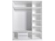 Dulap Fabrik Home Mezzo 1500 cu oglinda (Ash White)