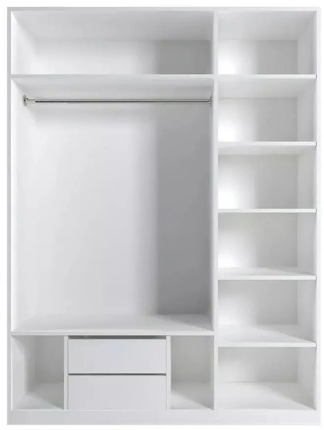 Dulap Fabrik Home Mezzo 1500 cu oglinda (Ash White)