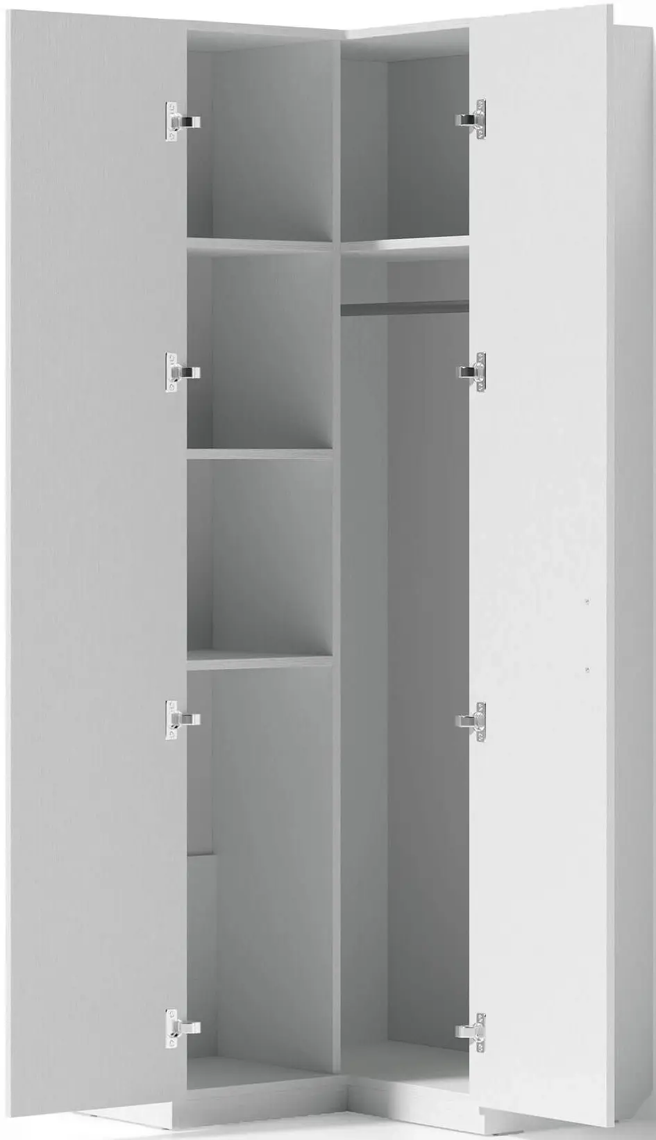 Dulap de colt Fabrik Home Office-Line 12 80x200x40 (White Ash)