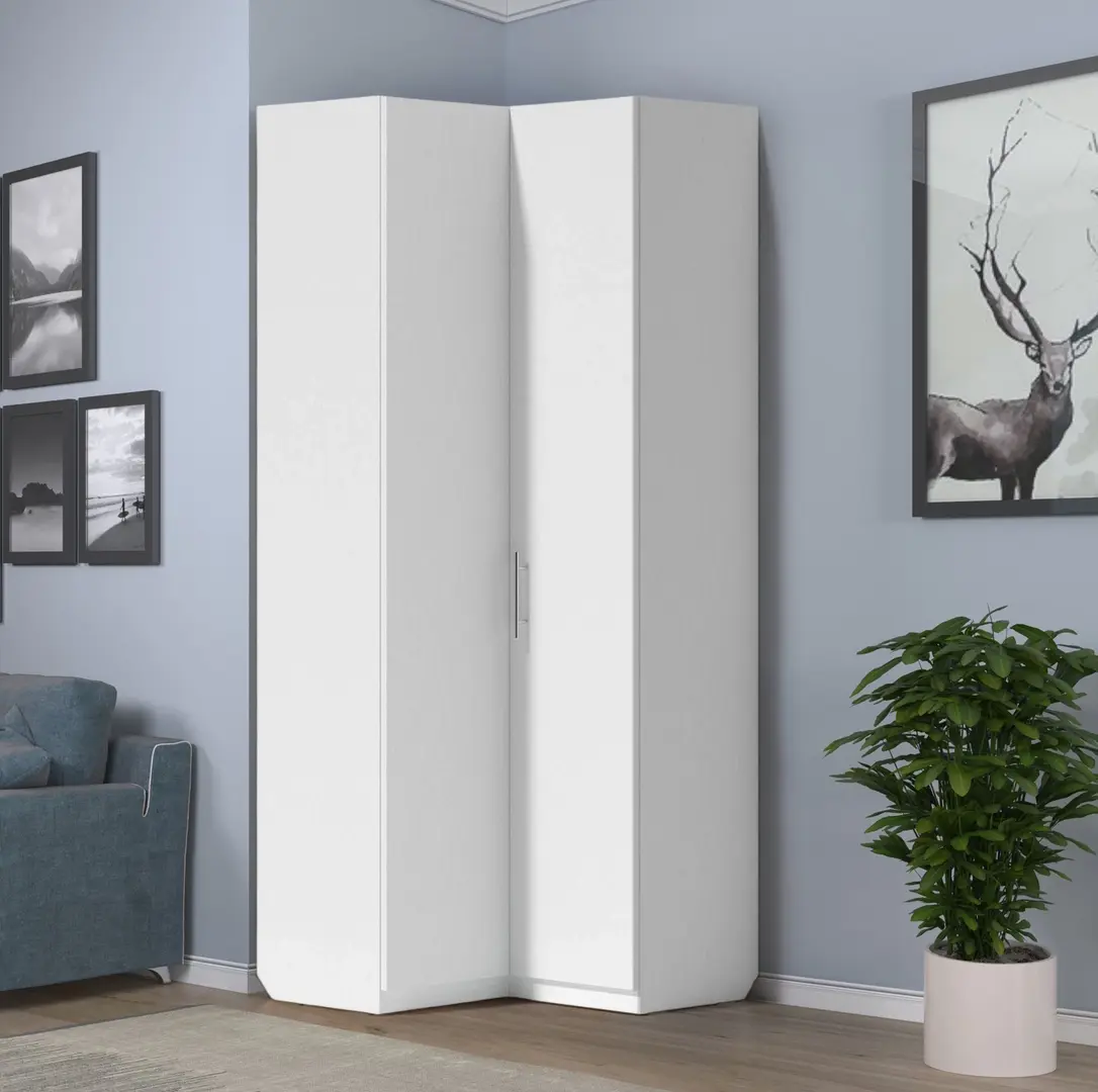 Dulap de colt Fabrik Home Office-Line 12 80x200x40 (White Ash)