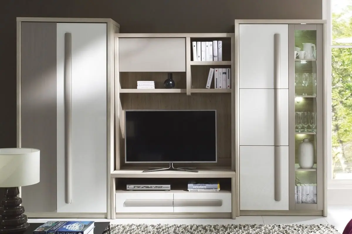 Dulap Fadome Rom1 (Ash/White Gloss/Gray Matt)