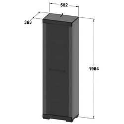 Шкаф Fortuna Arthur 58.2x198.4x36.3 (Sand Oak/White Gloss) Thumb
