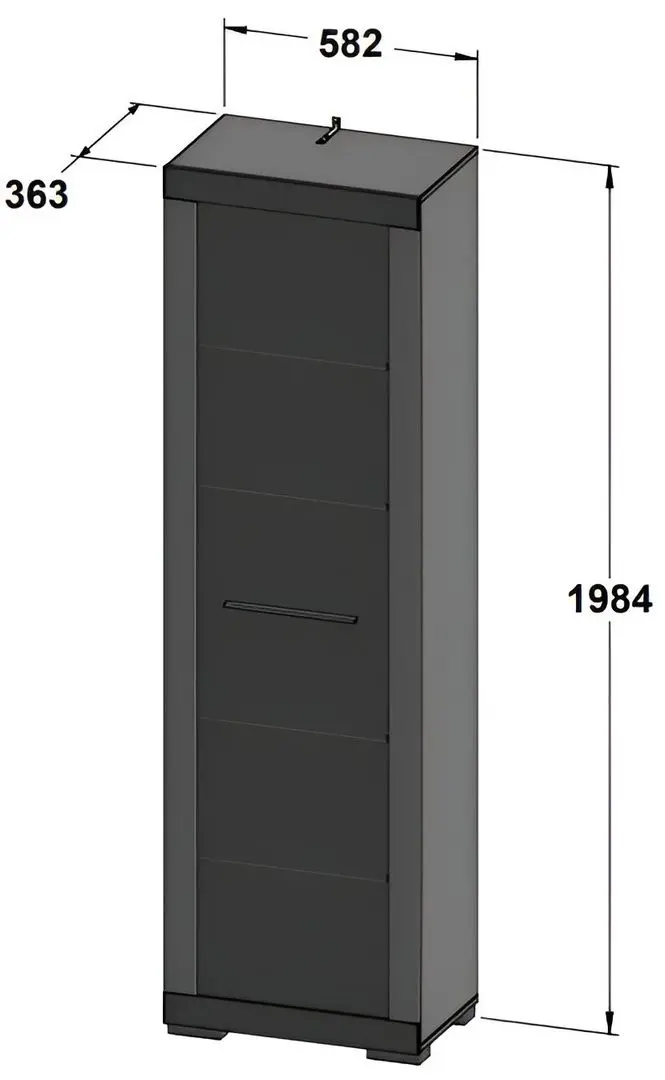 Шкаф Fortuna Arthur 58.2x198.4x36.3 (Sand Oak/White Gloss)