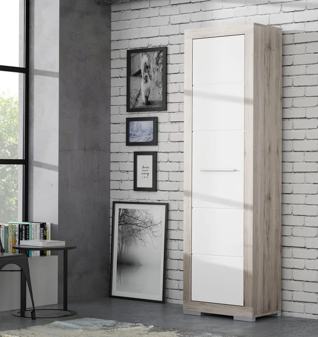 Шкаф Fortuna Arthur 58.2x198.4x36.3 (Sand Oak/White Gloss)