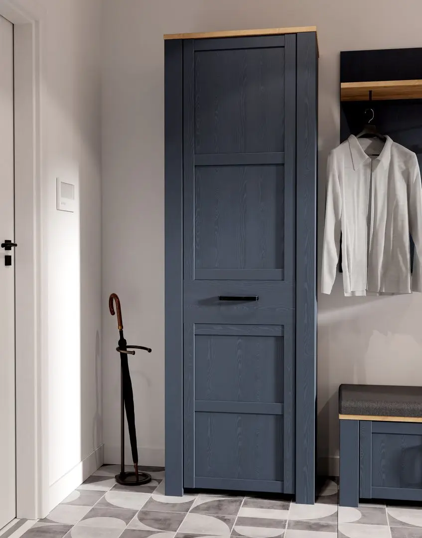 Dulap Fortuna Brigitta 66.7x205.4x42 (Blue Oak/Riviera Oak)