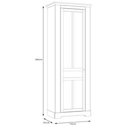 Dulap Fortuna Tanya 75.6x209.8x44.3 (White Oak/Nelson Oak) Thumb