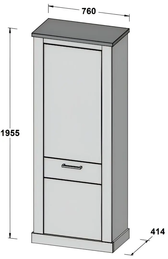 Шкаф Fortuna Aladin 76x195.5x41.4 (White Pine/Touchwood) - 6
