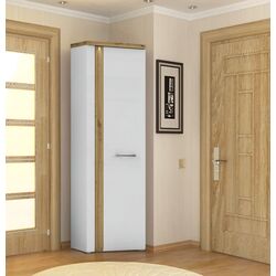 Шкаф Fortuna Tudor 60.4x196x43.4 (White/Artisan Oak/White Gloss)