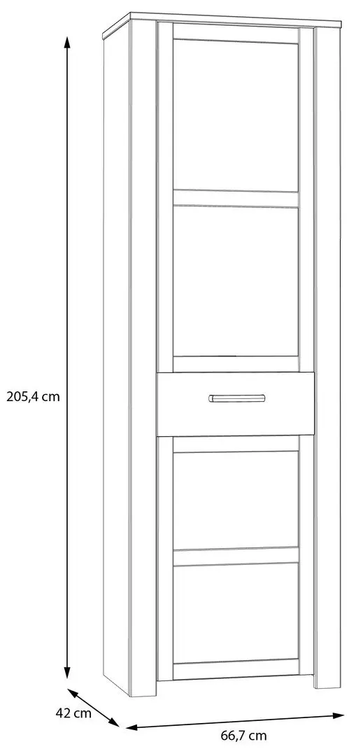 Шкаф Fortuna Brigitta 66x205 (White Oak/Riviera Oak)